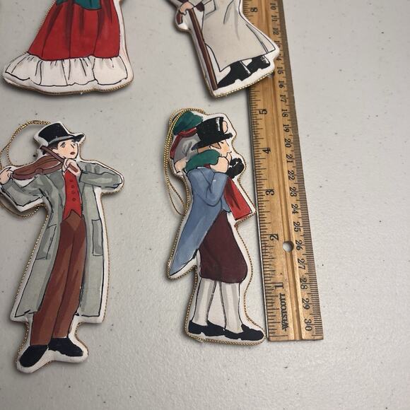 Dickens A Christmas Carol Character Ornaments Set Of 6 Vintage Holiday Decor - Picture 9 of 12